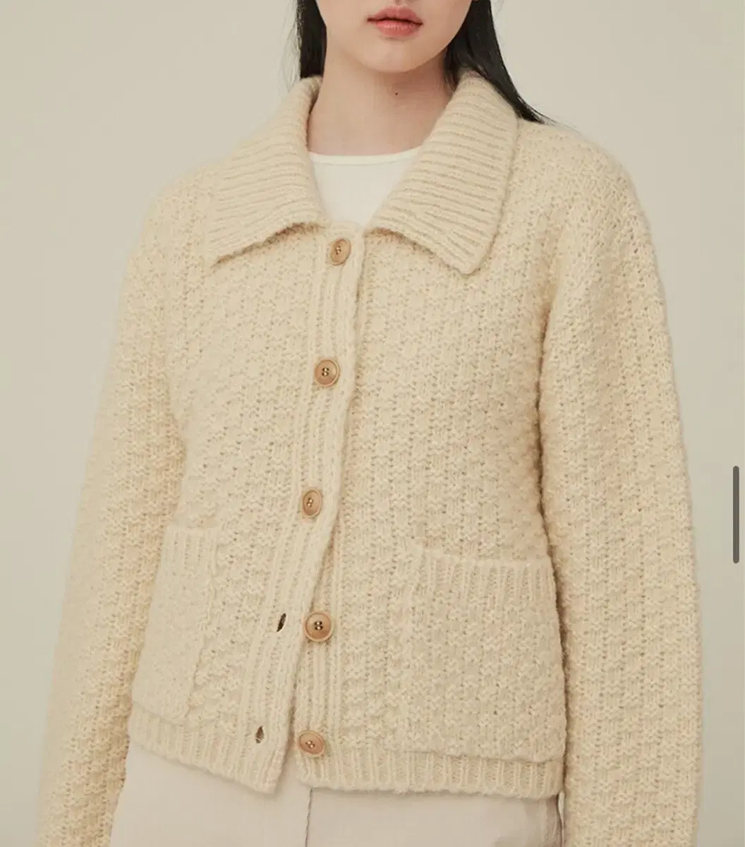 HOWUS Waffle cardigan 호와스 와플 가디건 베이지